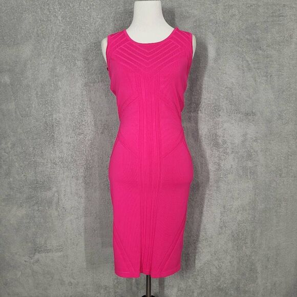 Cache Pink Sheath Sleeveless Sweater Dress Size Small - Picture 1 of 6